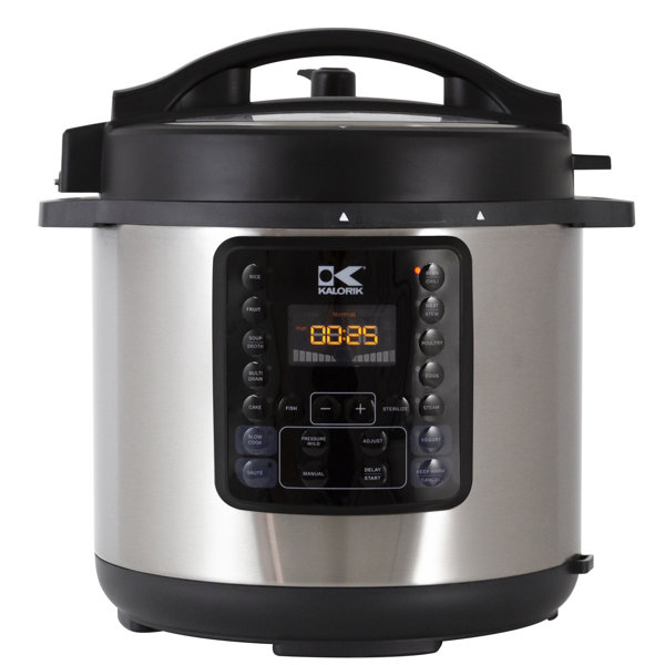 Kalorik 6 Quart Stainless Steel 10-in-1 Multi Use Pressure Cooker